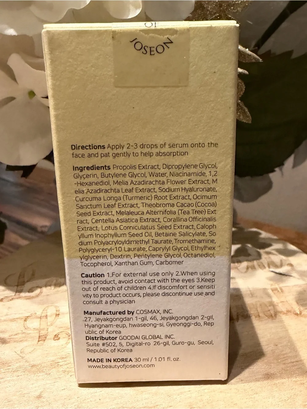 Beauty of Joseon Glow Serum Propolis Niacinamide- 30 ml -NEW SEALED